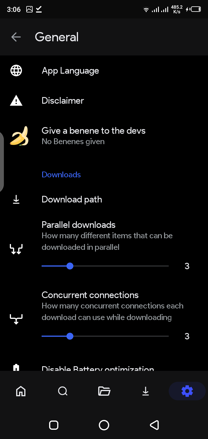 CloudStream running on an Android phone with media library view